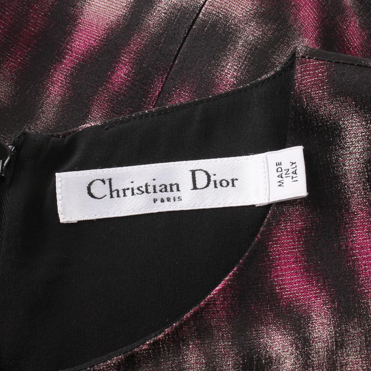 Dior Dress Pink Black Silk 3a 21660a 1650