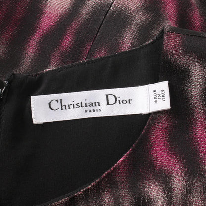 Dior Dress Pink Black Silk 3a 21660a 1650