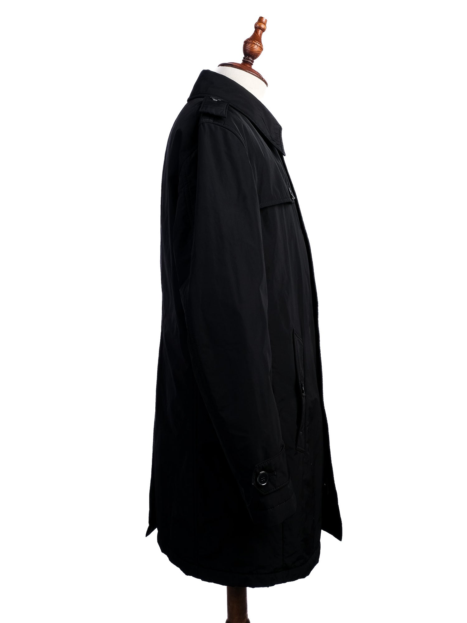 Excellent Joop Black Viscose Trench Coat for Men