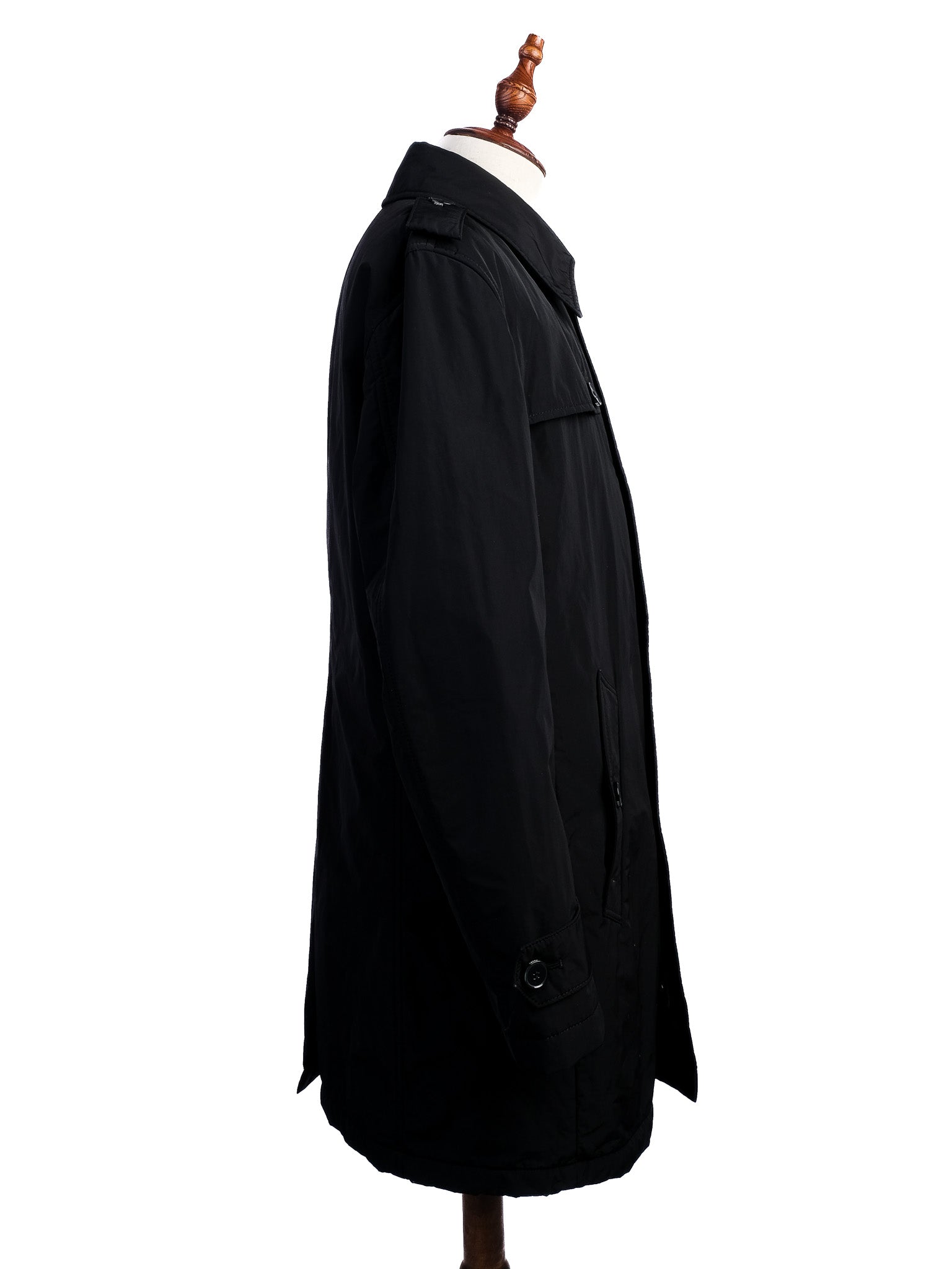 Excellent Joop Black Viscose Trench Coat for Men