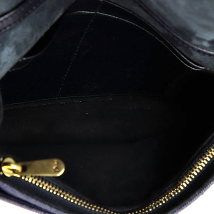 Christian Dior Diorama Wallet On Chain Cannage Studded Denim