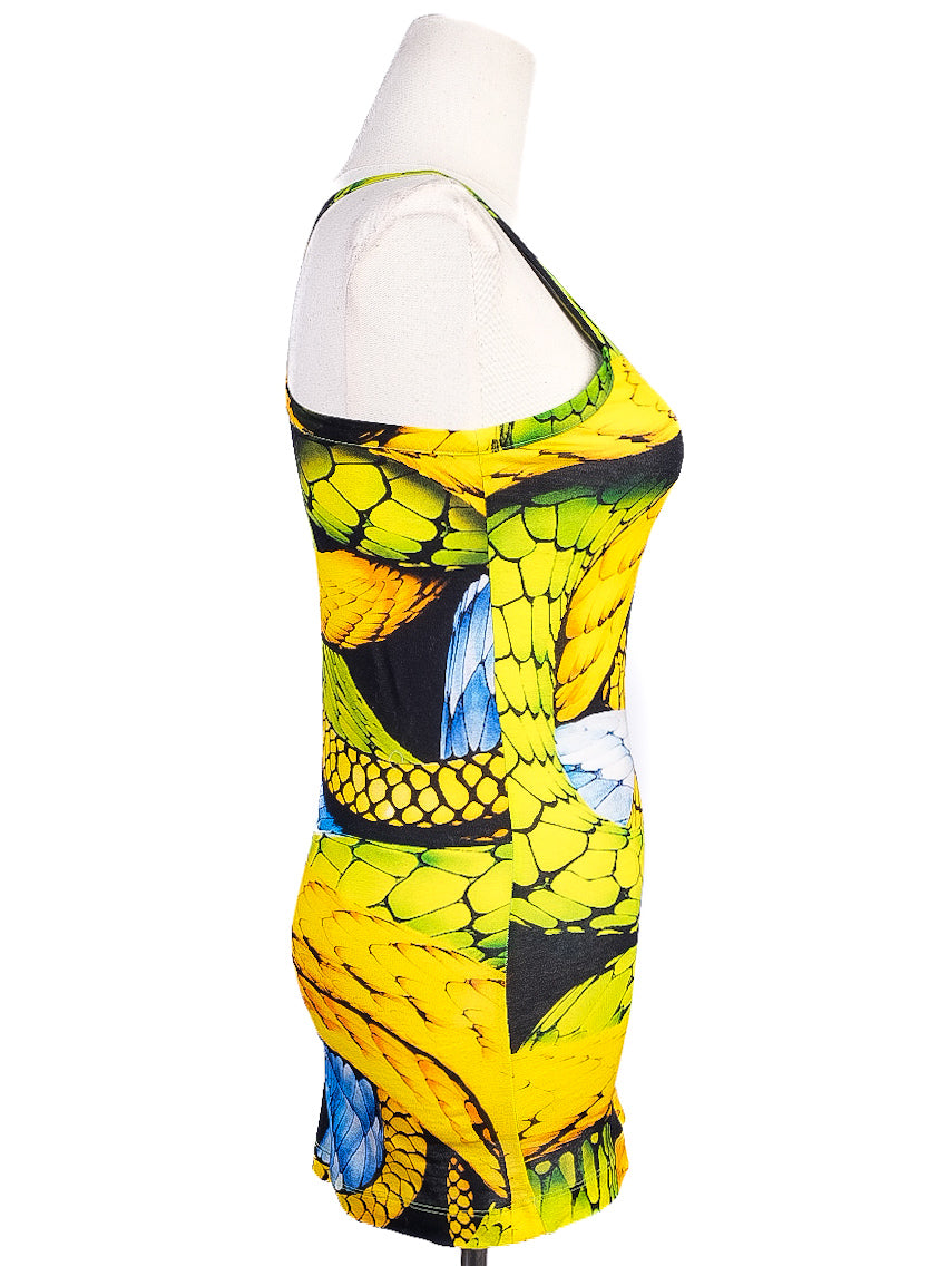 EXCELLENT Denis Simachev Sleeveless Dress XS Colorful Abstract Pattern
