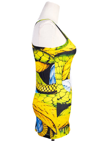 EXCELLENT Denis Simachev Sleeveless Dress XS Colorful Abstract Pattern