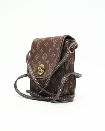 Louis Vuitton Ebene Monogram Mini Lin Canvas Pochette