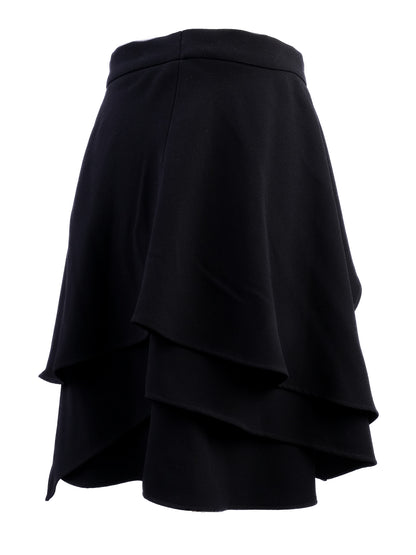 NEW Iro Black Layered Skirt Ruffled Design Size S