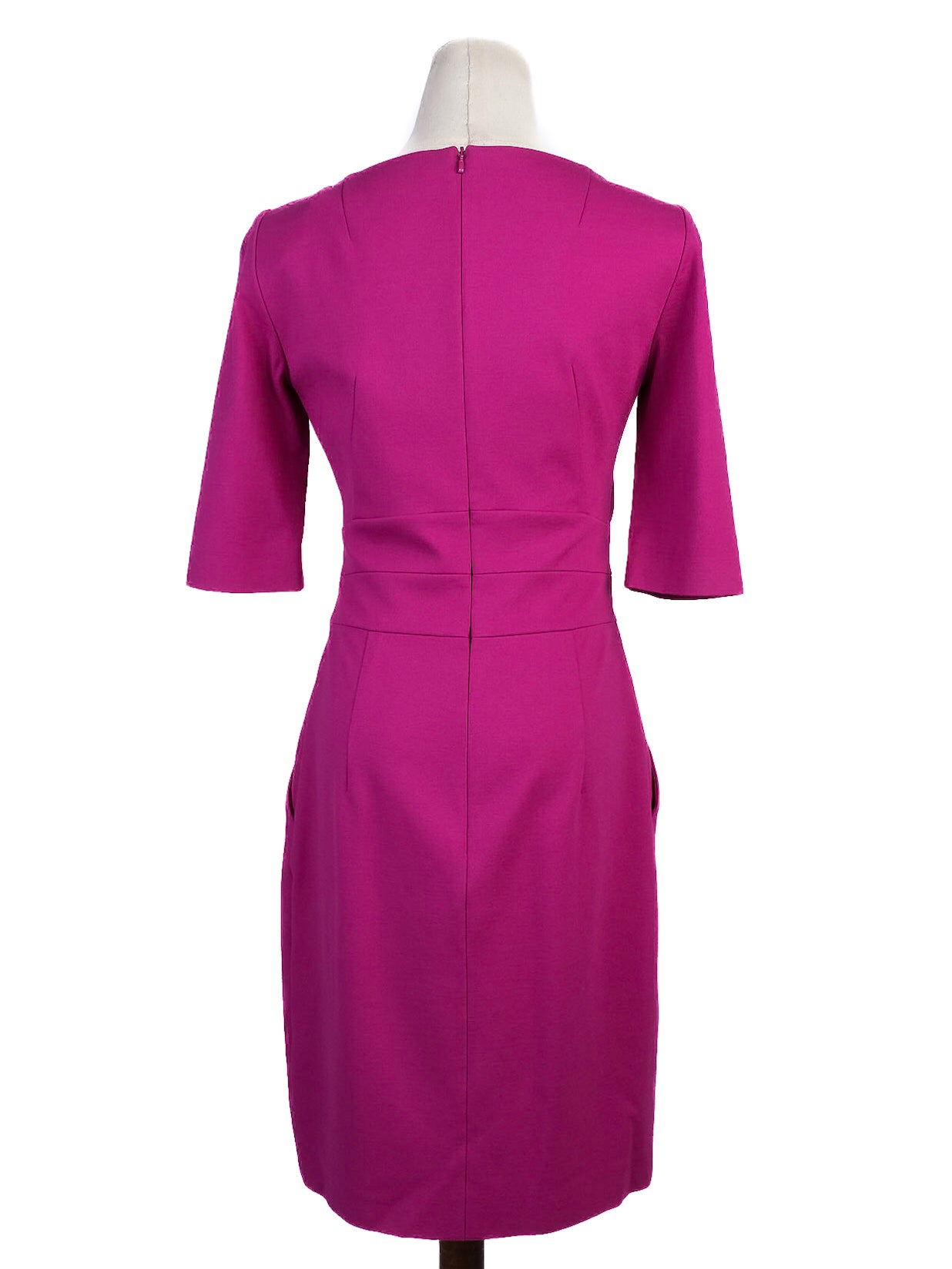 Excellent Hugo Boss Purple Viscose Dress Size S with Elbow-Length Sleeves