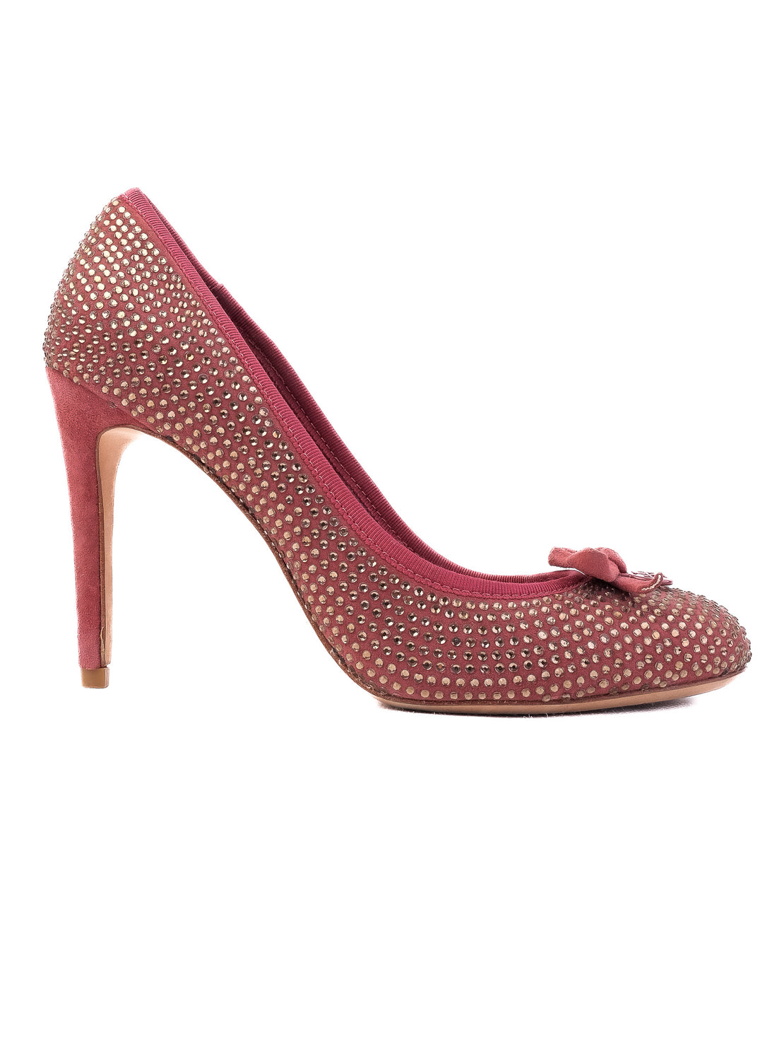 Excellent Tory Burch Red High-Heeled Shoes Size 38 Leather