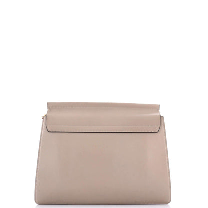 Chloe Faye Shoulder Bag Stitched Suede And Leather Medium