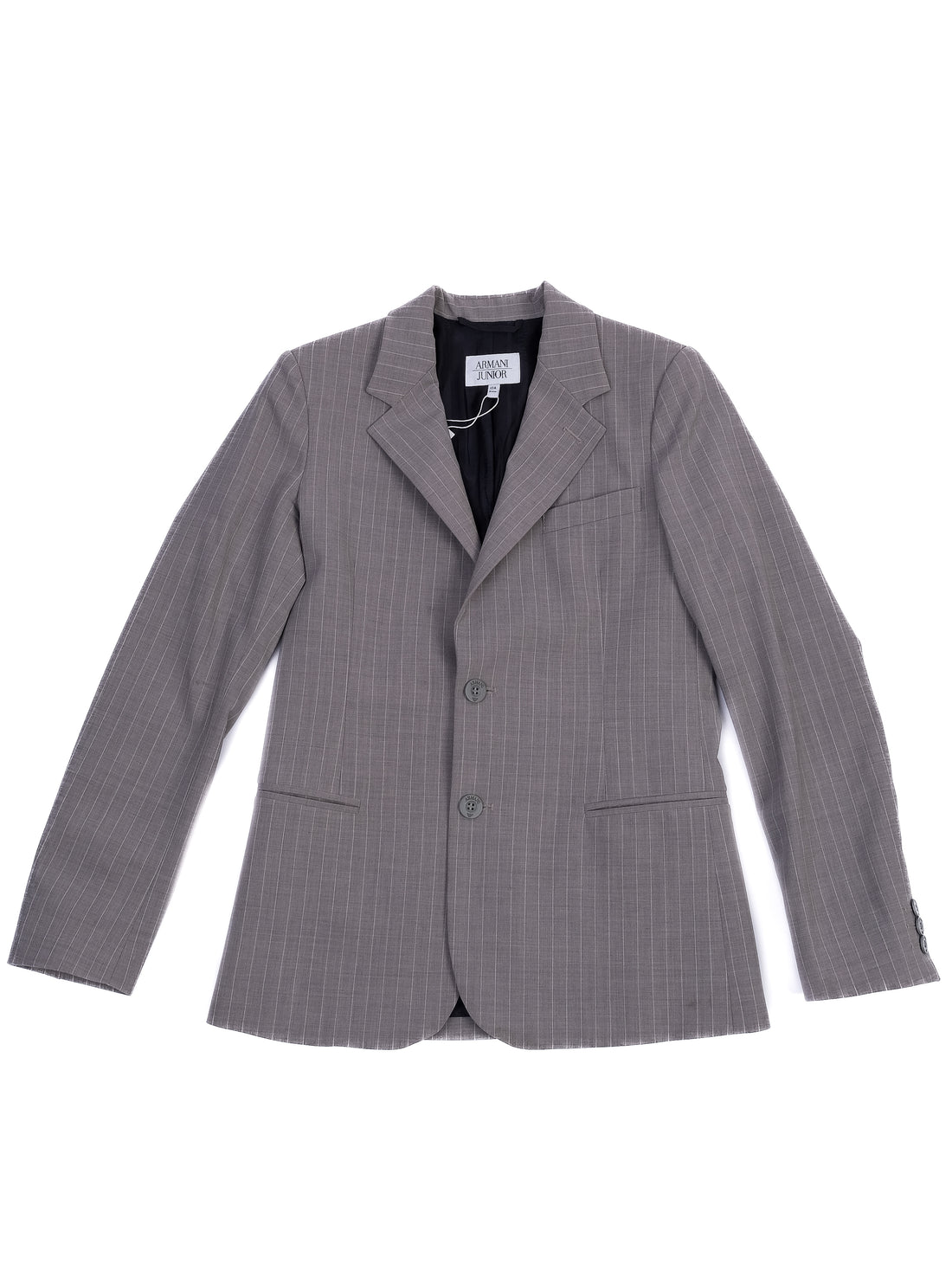 Excellent Armani Junior Gray Wool Blazer Size 12 for Kids