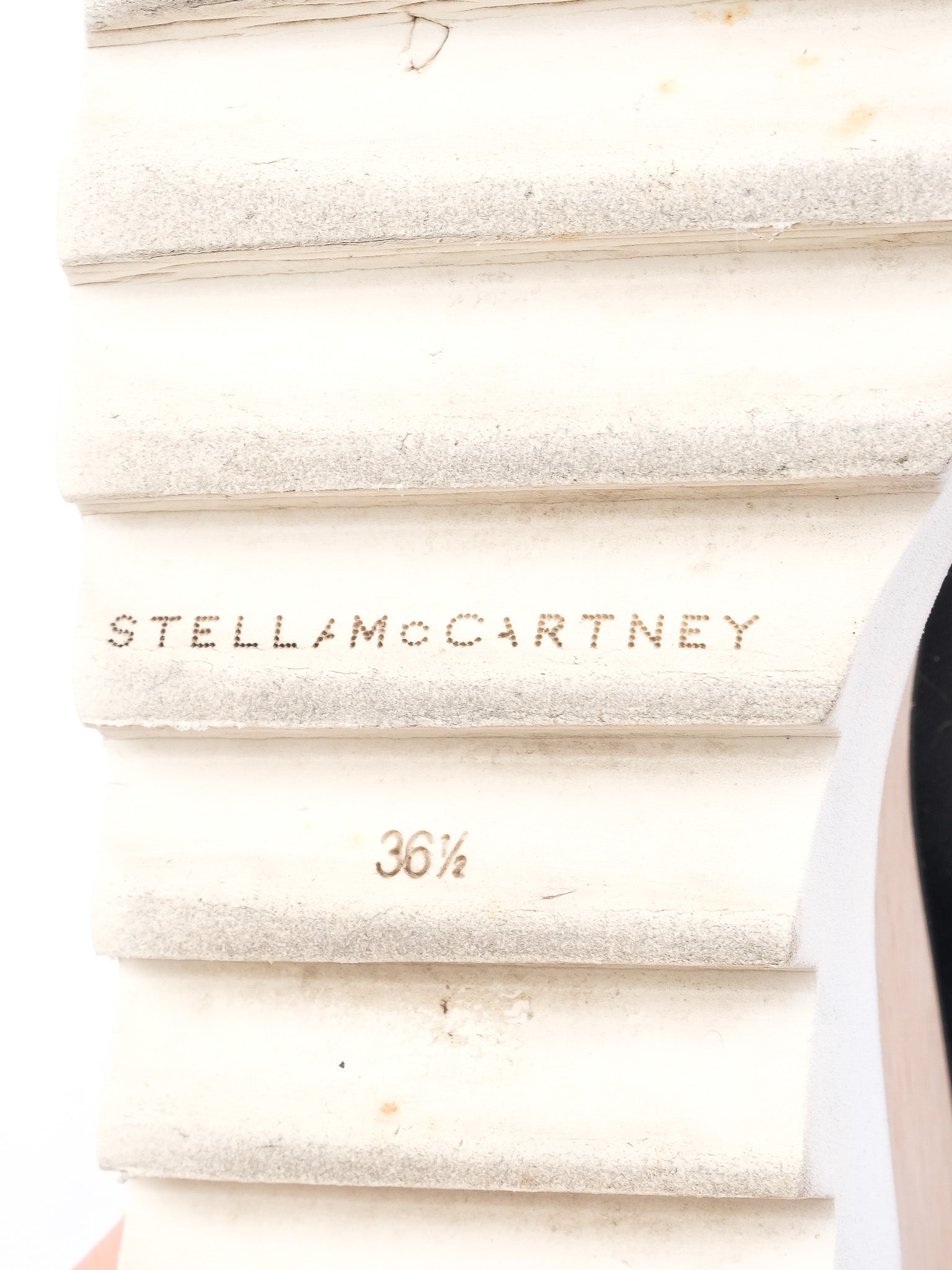 Excellent Stella McCartney Black Leather Platform Shoes Size 36.5