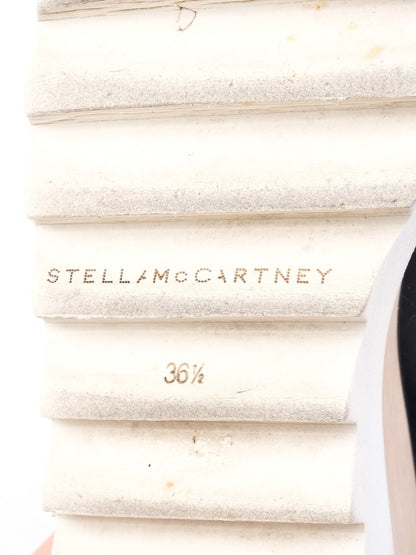 Excellent Stella McCartney Black Leather Platform Shoes Size 36.5