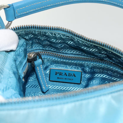Prada Accessory Pouch Nylon Light Blue Auth