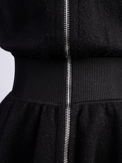 Excellent Emporio Armani Black Wool Dress Size 38