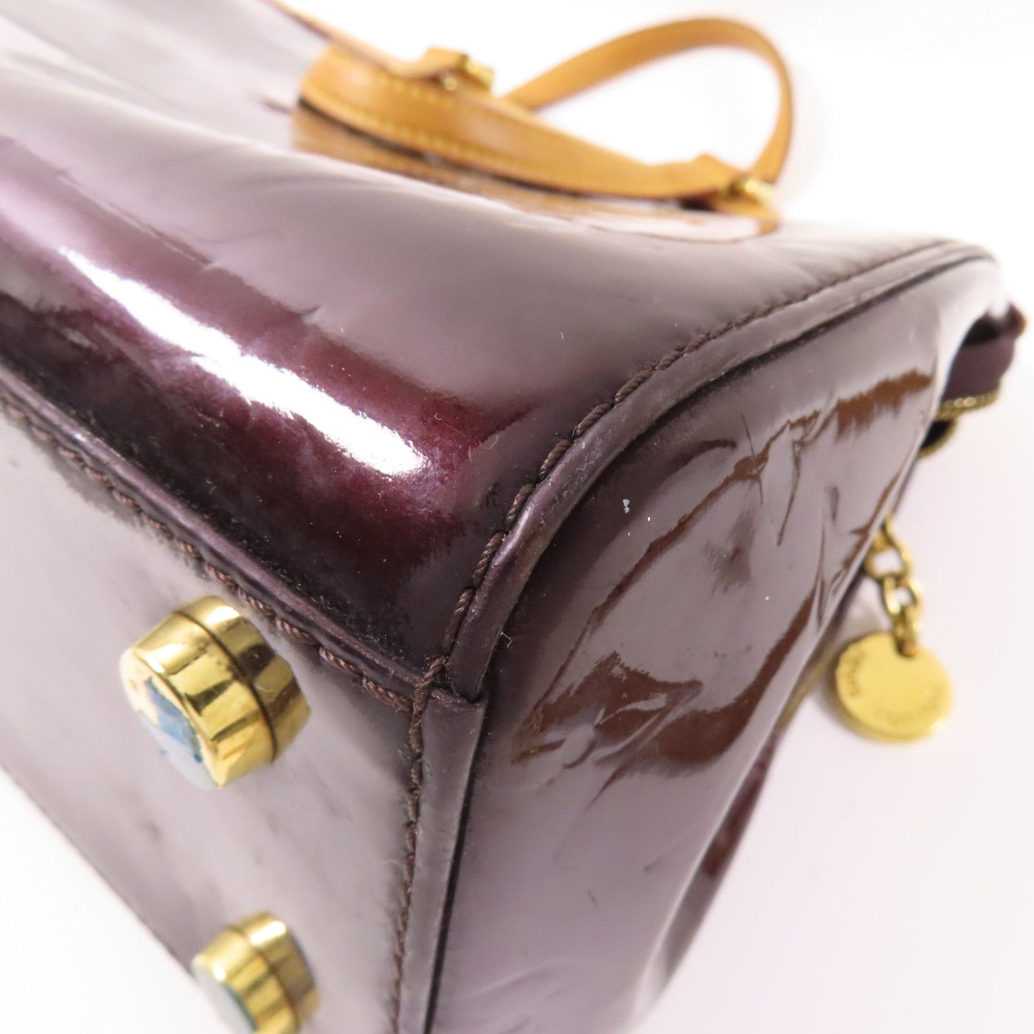 Louis Vuitton Vernis Blair Mm Handmade Shoulder And Back Bag Brown Red 2way Shoulder Bag M 90233