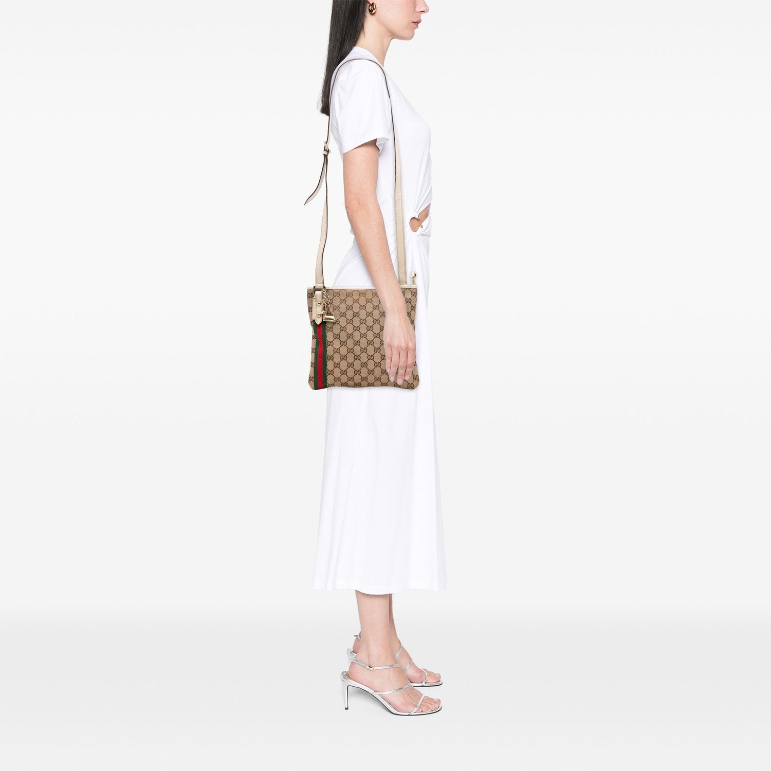 Gucci GG Canvas Jolicoeur Crossbody Brown