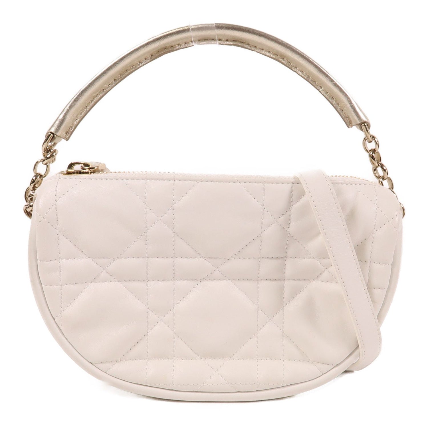 Dior Sheepskin Leather 2-way Shoulder Bag 2way Shoulder Bag White Lambskin (sheep Leather)