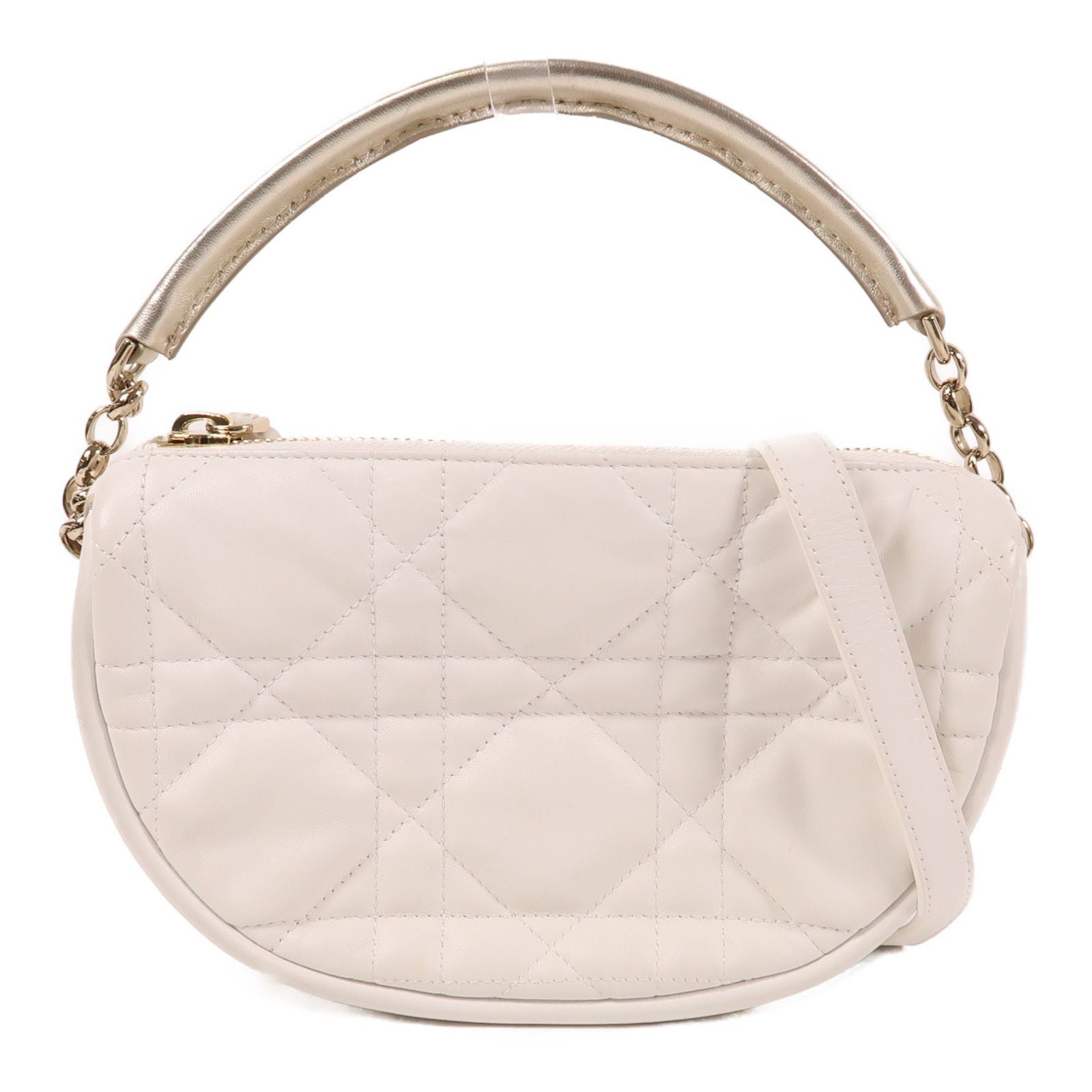 Dior Sheepskin Leather 2-way Shoulder Bag 2way Shoulder Bag White Lambskin (sheep Leather)