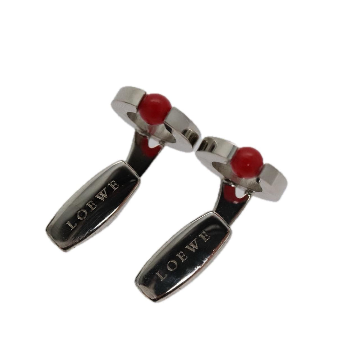 Loewe Cuffs Metal Silver Tone Auth
