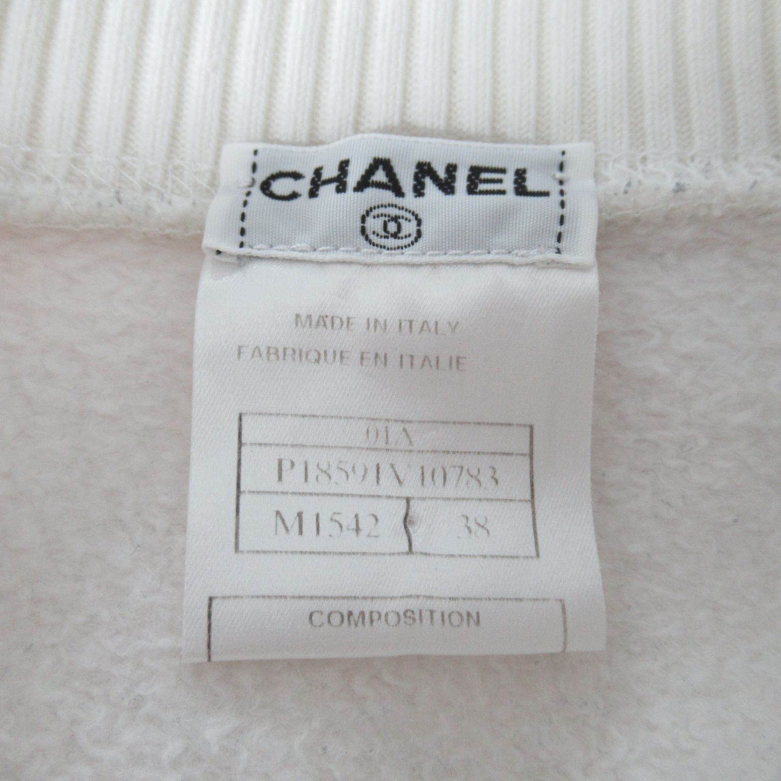 Chanel White Just A Drop Of No. 5 Sweatshirt Cotton
