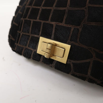 Chanel Black Horsehair 2.55 Chain Shoulder Gold Chain Shoulder Back Bag Black Shoulder Bag Ot
