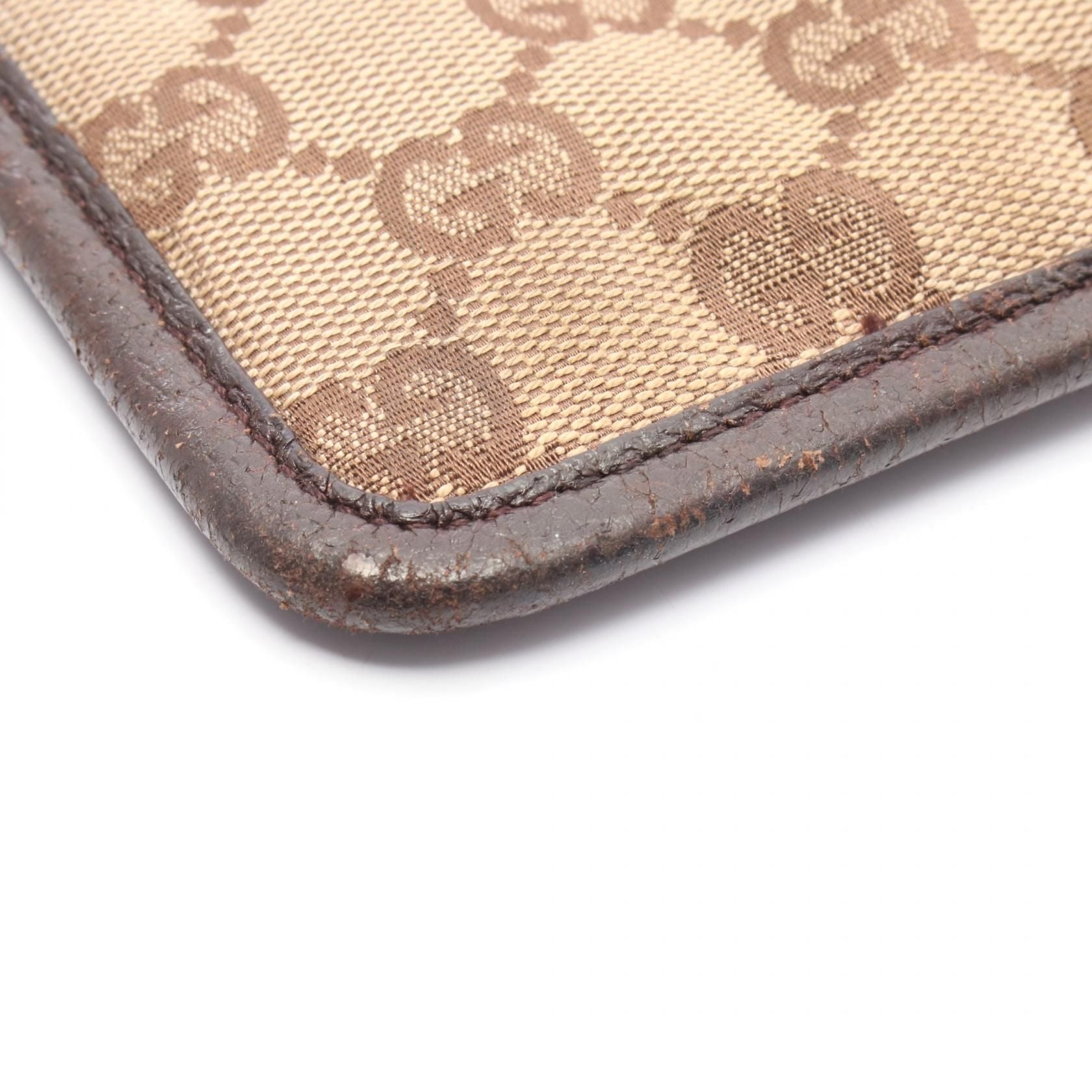 Gucci Gg Canvas Shoulder Bag Beige Brown Canvas 27639