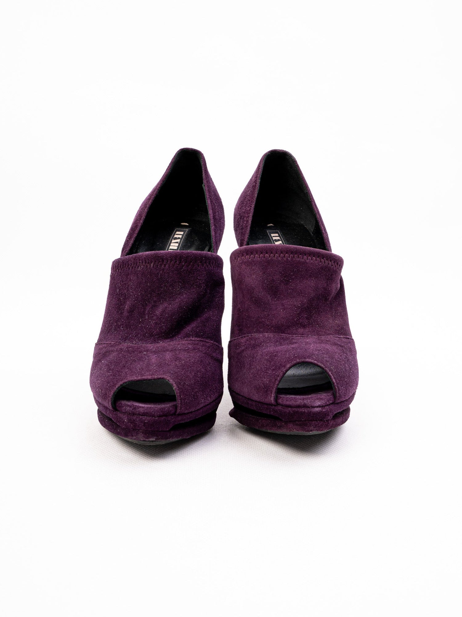 Lesilla Purple Leather High-Heeled Shoes Size 36.5