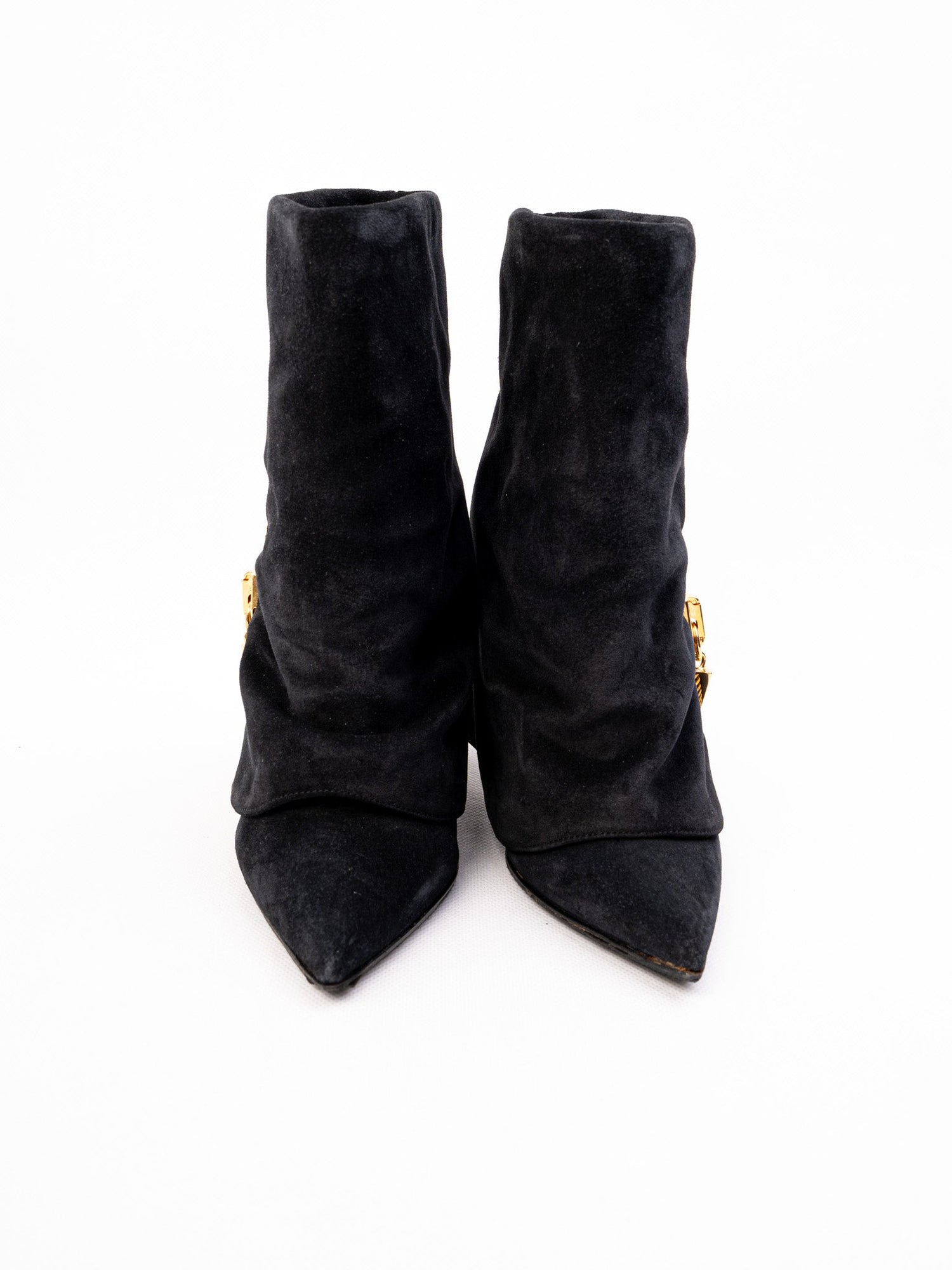Excellent Giuseppe Zanotti Black Leather Ankle Boots Size 36