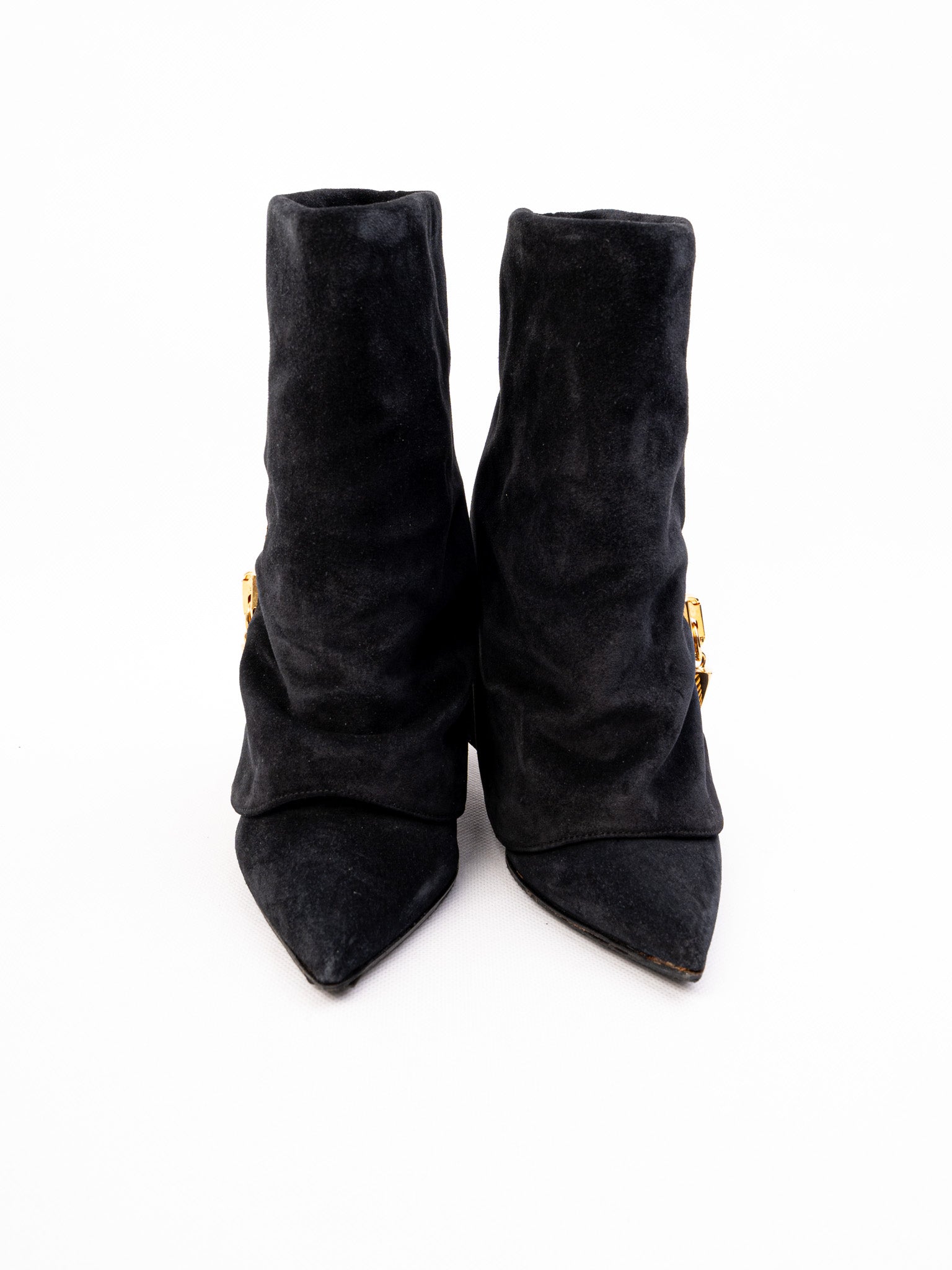 Excellent Giuseppe Zanotti Black Leather Ankle Boots Size 36