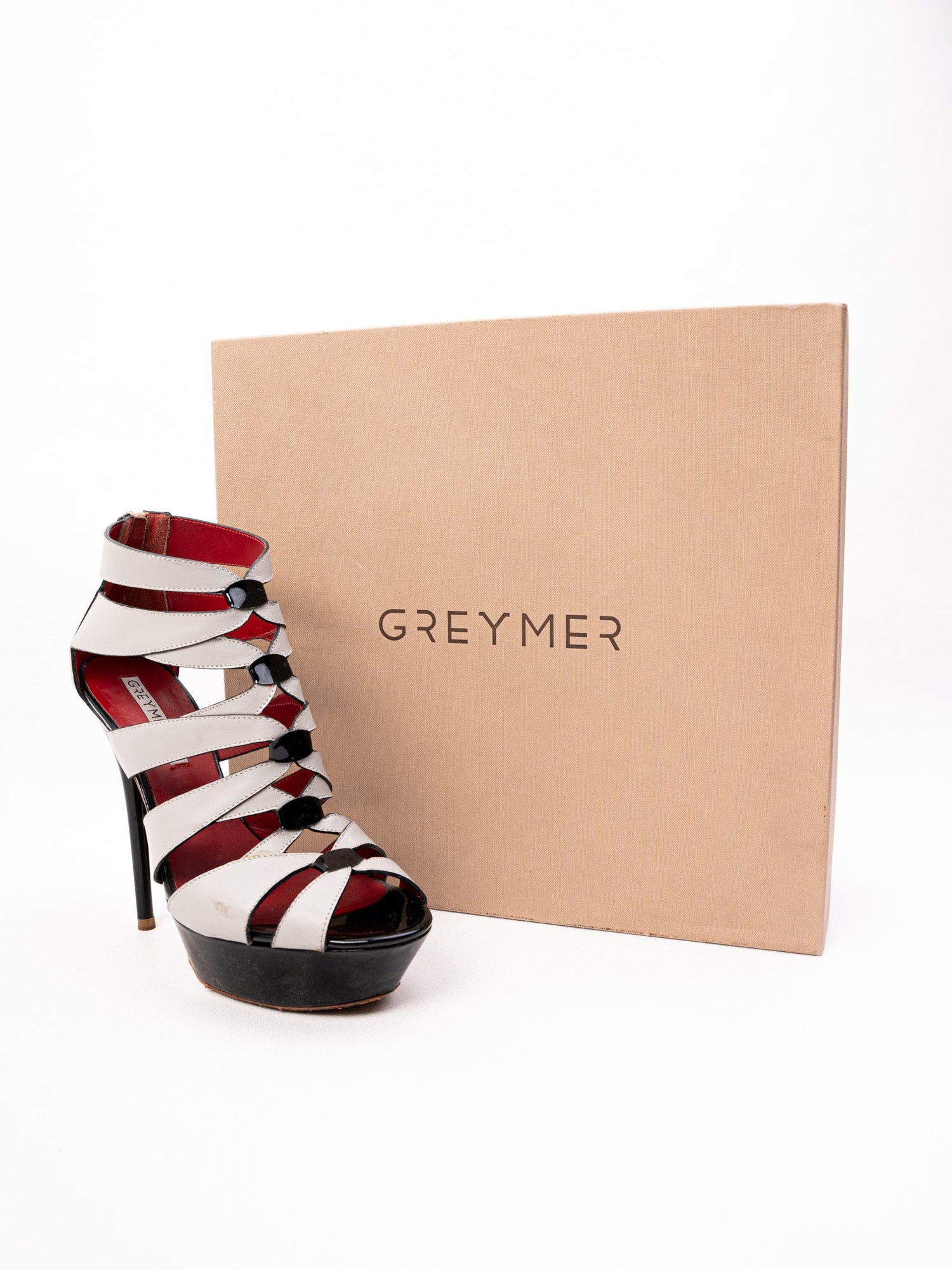 Good Greymer High-Heeled Platform Shoes Leather Size 36