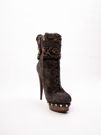 Excellent Lesilla Gray Nubuck Women&