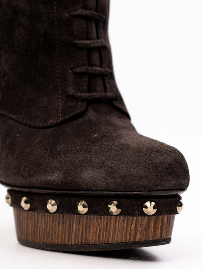 Excellent Lesilla Gray Nubuck Women&