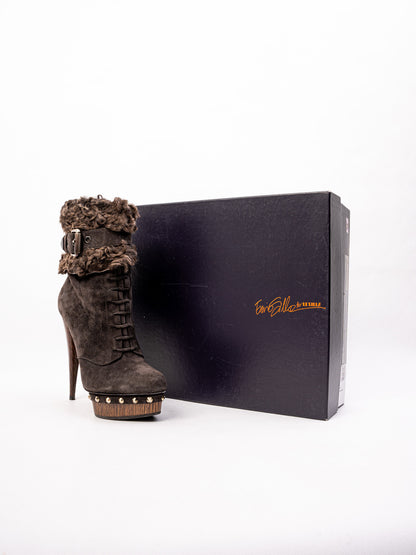 Excellent Lesilla Gray Nubuck Women&
