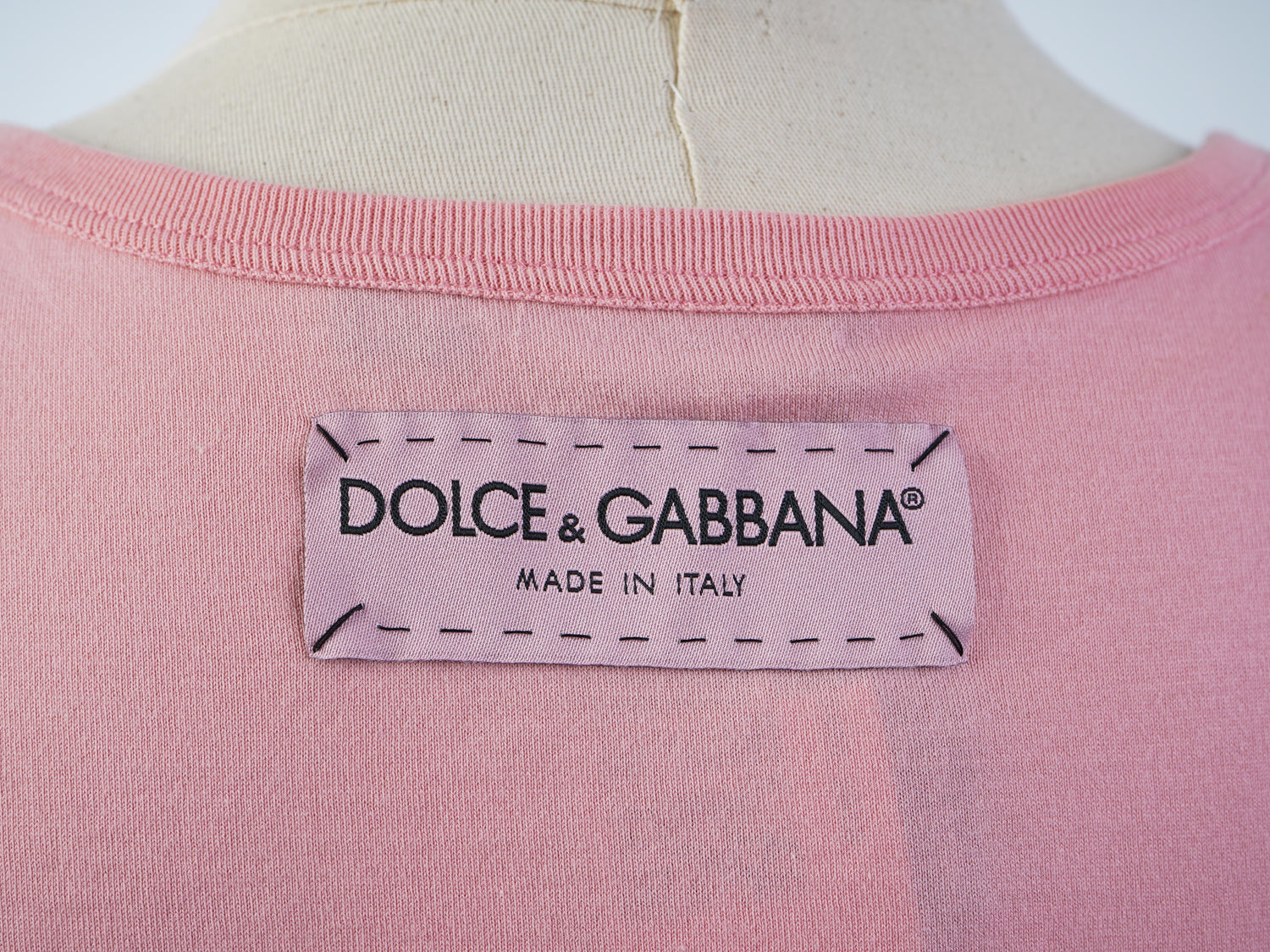NEW Dolce Gabbana Pink Cotton Top XXS &