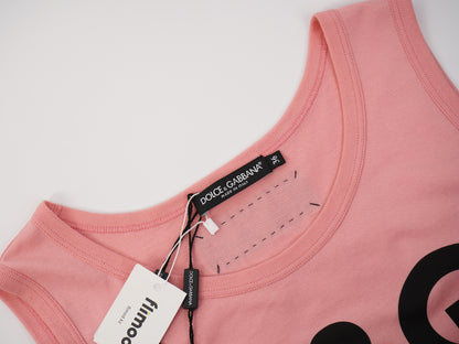 NEW Dolce Gabbana Pink Cotton Top XXS &