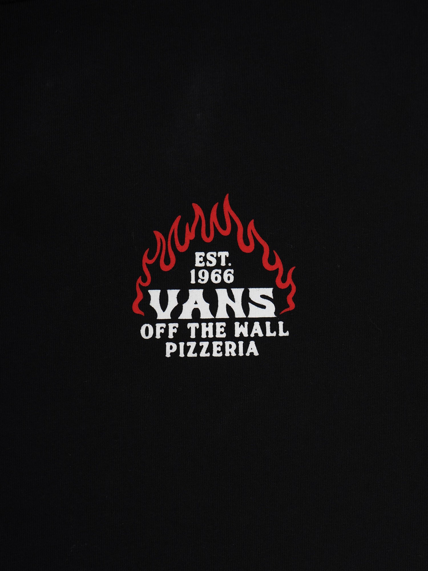 Excellent Vans Kids T-shirt Black Size 14 Off The Wall Pizzeria
