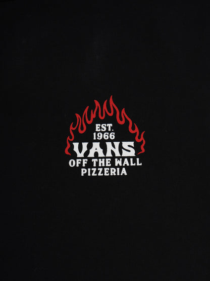 Excellent Vans Kids T-shirt Black Size 14 Off The Wall Pizzeria