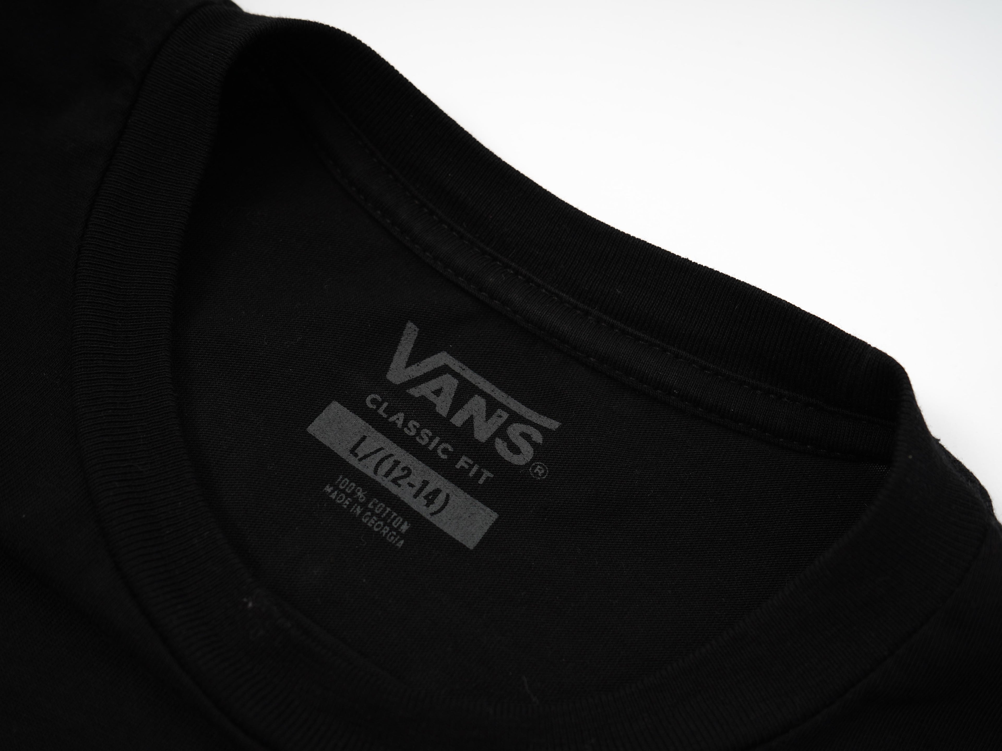 Excellent Vans Kids T-shirt Black Size 14 Off The Wall Pizzeria