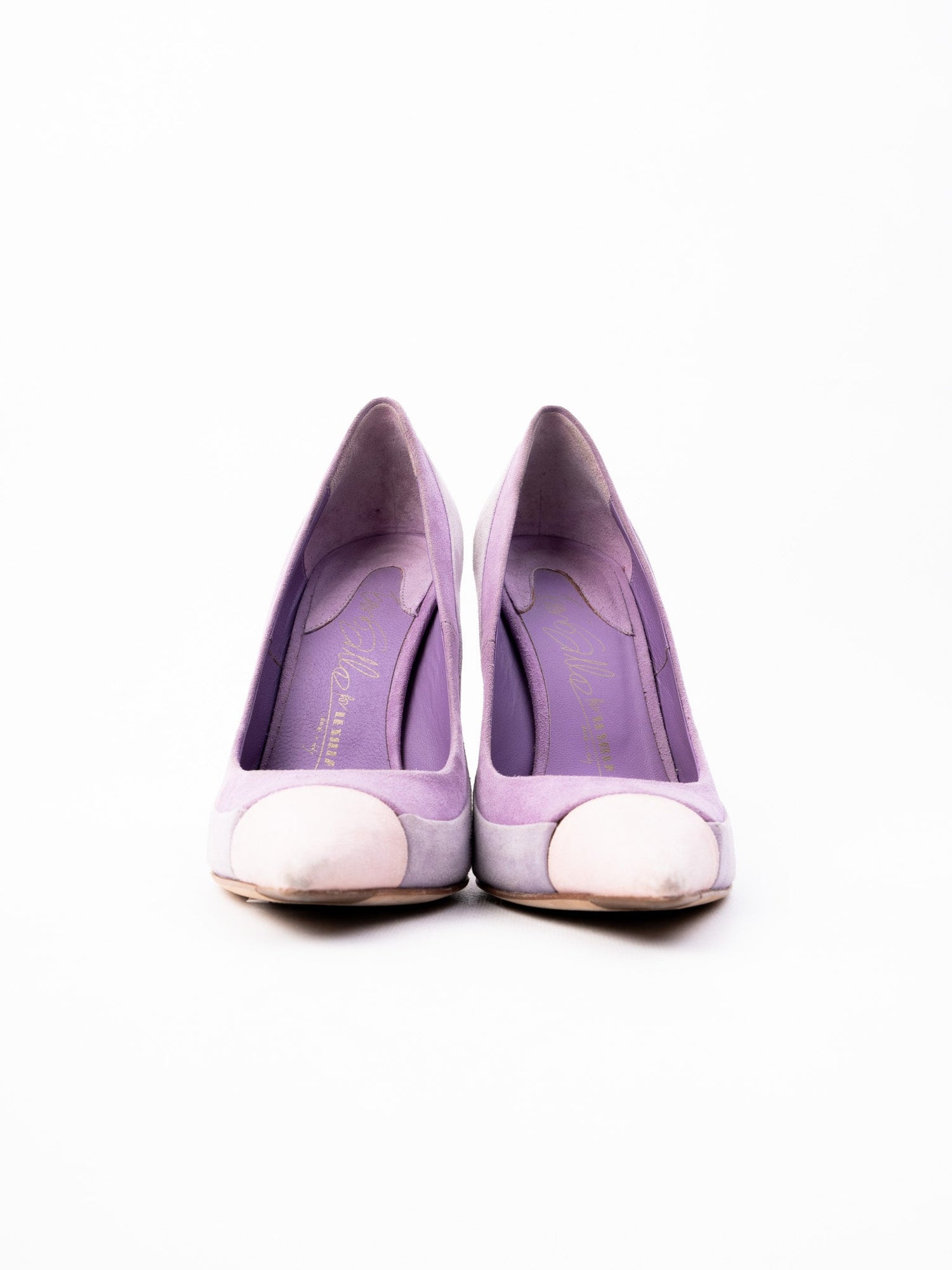 Average Lesilla Pink Suede High-Heeled Pumps Size 36
