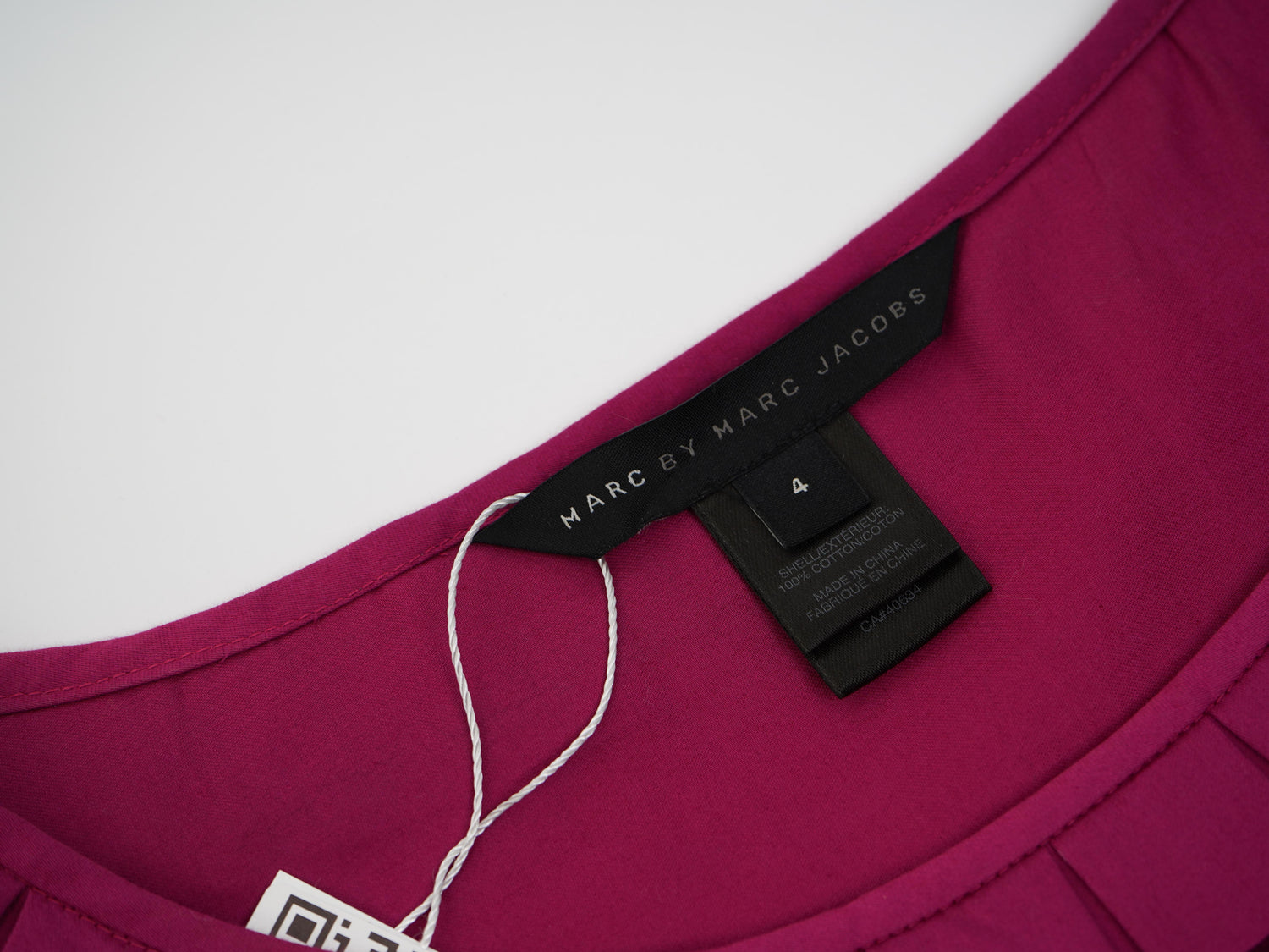 Excellent Marc Jacobs Purple Cotton Blouse Size S with Pleats