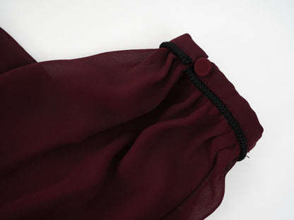 Altuzarra Red Cotton Blouse XS Excellent Condition with Embroidery