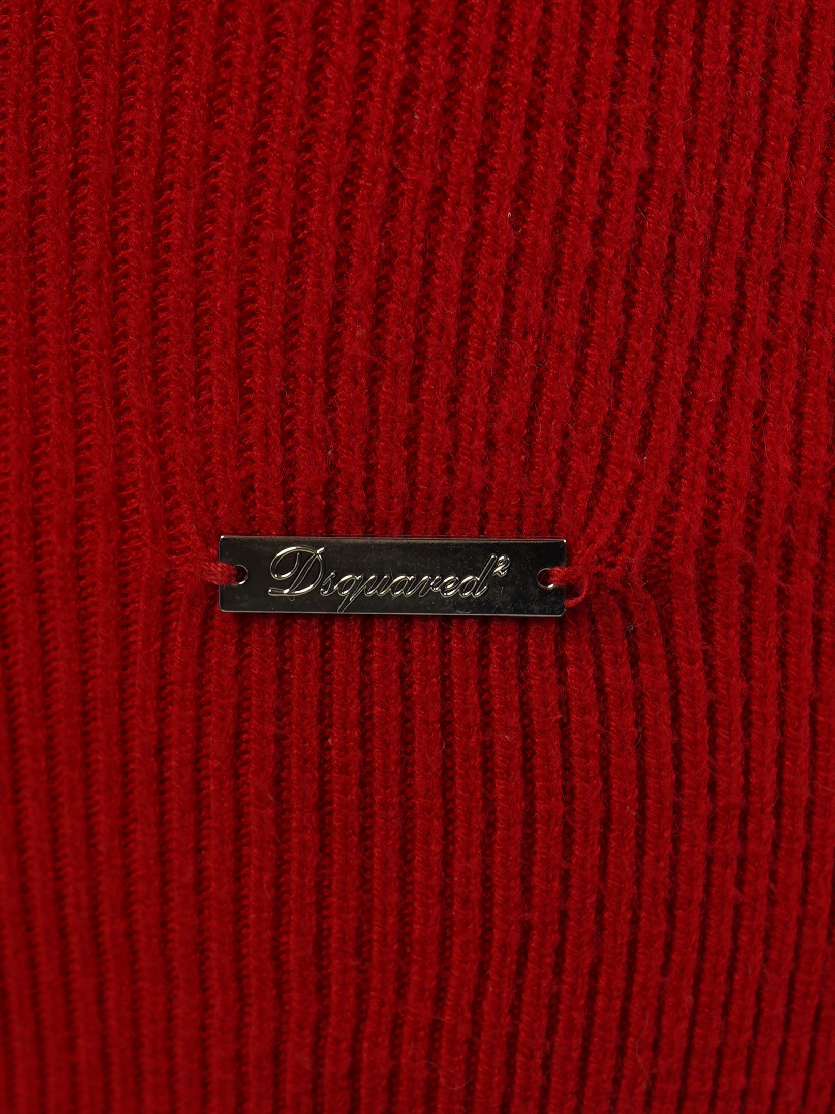 Excellent Dsquared2 Red Turtleneck Sweater Size S Wool