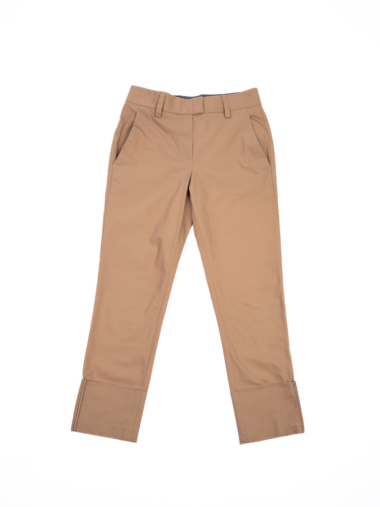 Excellent Brunello Cucinelli Orange Cotton Pants Size S