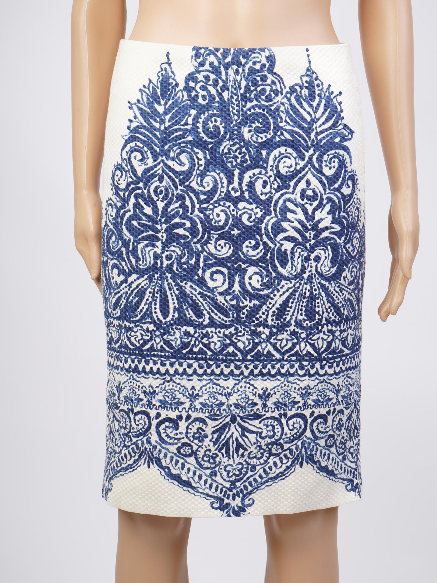 Excellent J. Crew Knee-Length Pencil Skirt Floral Design Size S