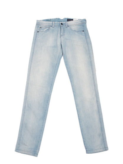 Excellent Emporio Armani Blue Cotton Jeans Size M for Women