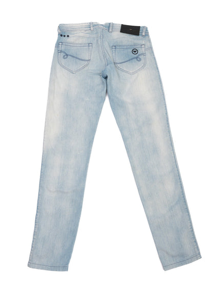 Excellent Emporio Armani Blue Cotton Jeans Size M for Women