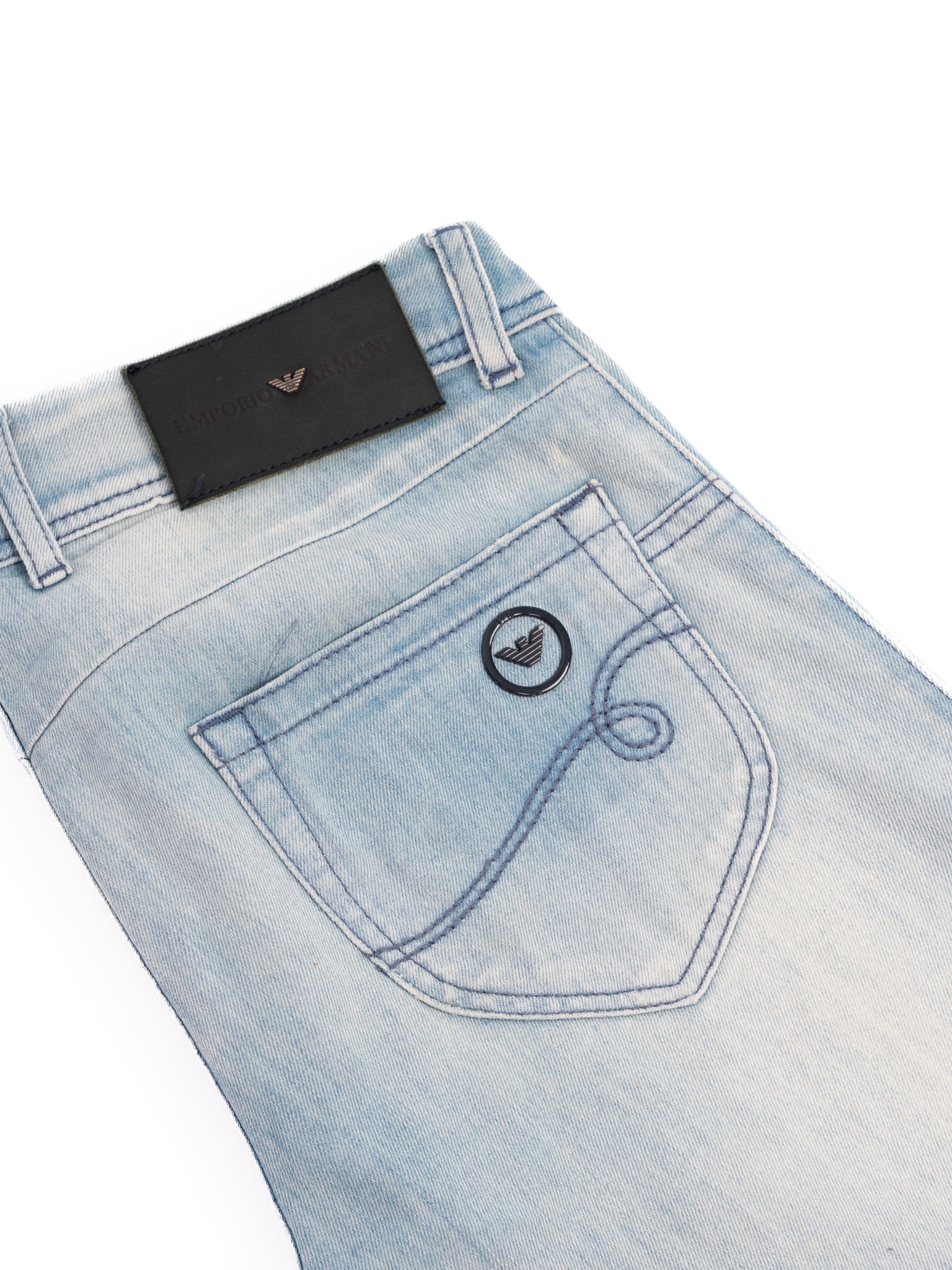 Excellent Emporio Armani Blue Cotton Jeans Size M for Women