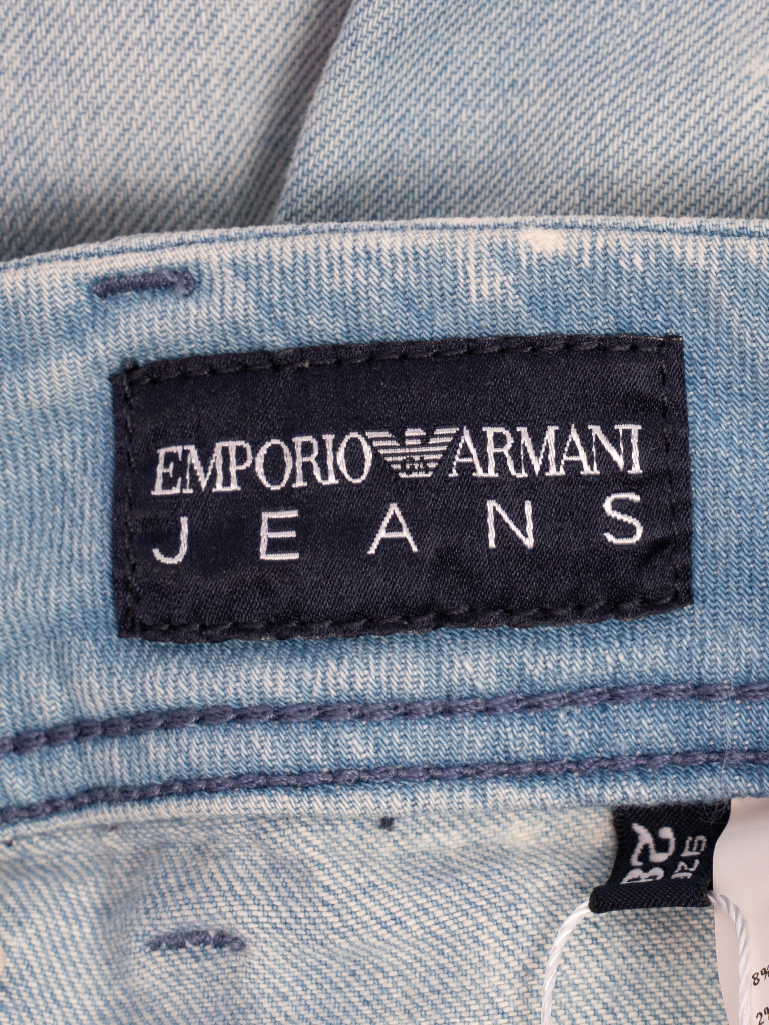 Excellent Emporio Armani Blue Cotton Jeans Size M for Women