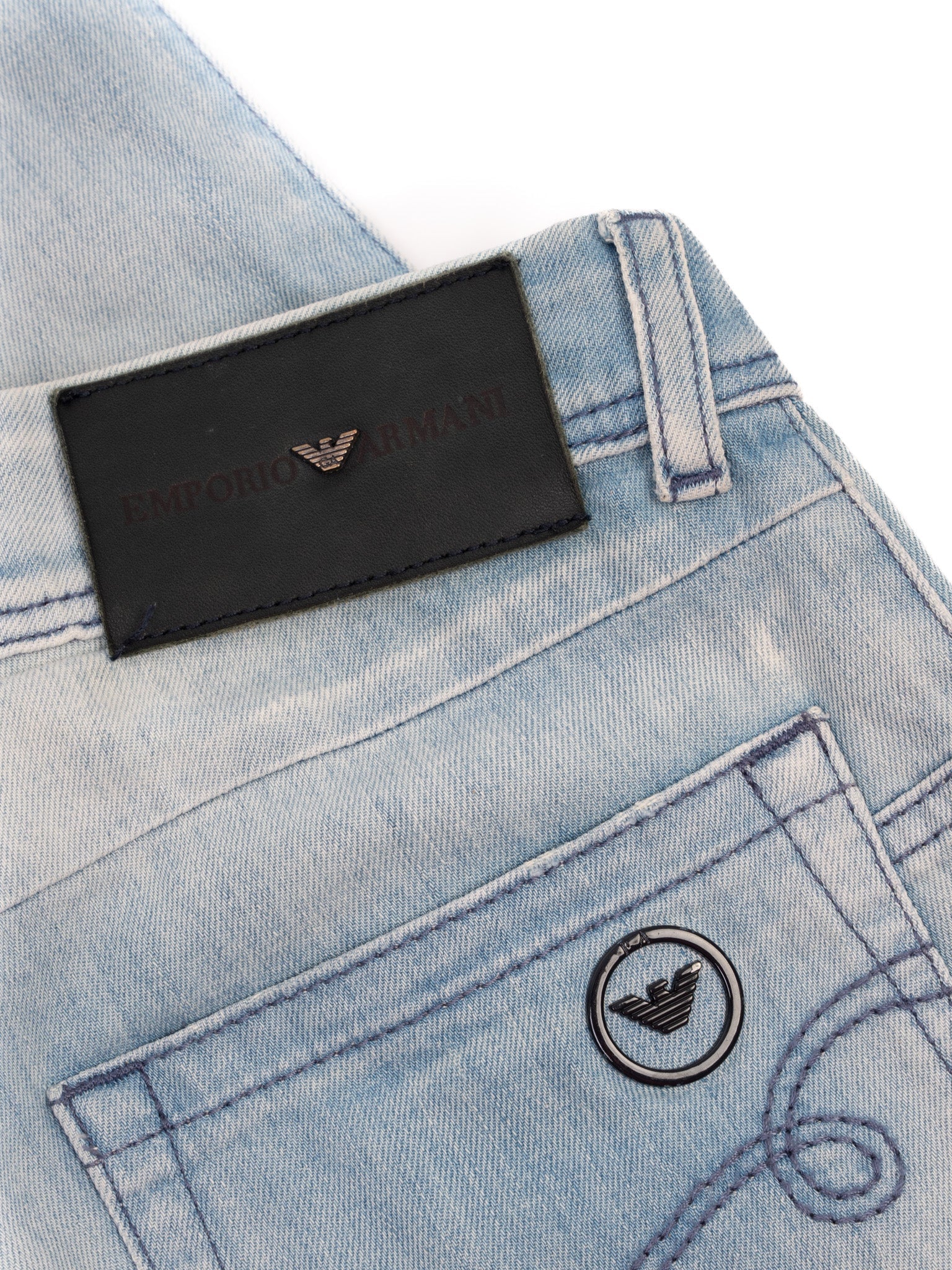 Excellent Emporio Armani Blue Cotton Jeans Size M for Women