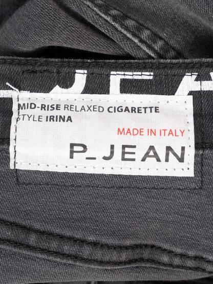 Excellent P_Jean Black Polyester Jeans Size S Women