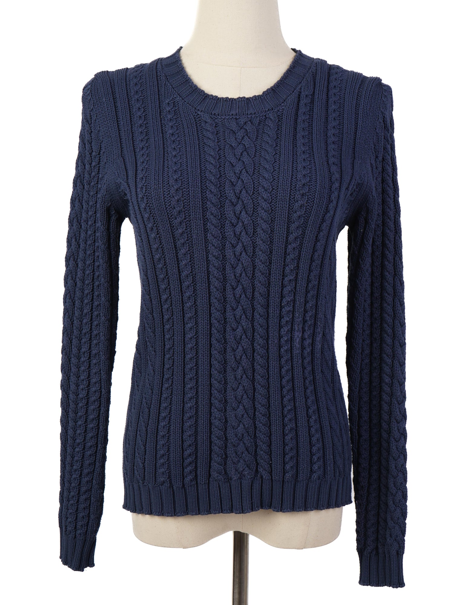 Excellent Weekend MaxMara Cable Knit Sweater Blue Wool Women&